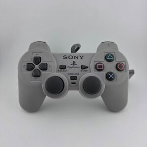 Sony PlayStation Analog Controller‎ Gray Wired PS1 PS2 Retro Gamepad
